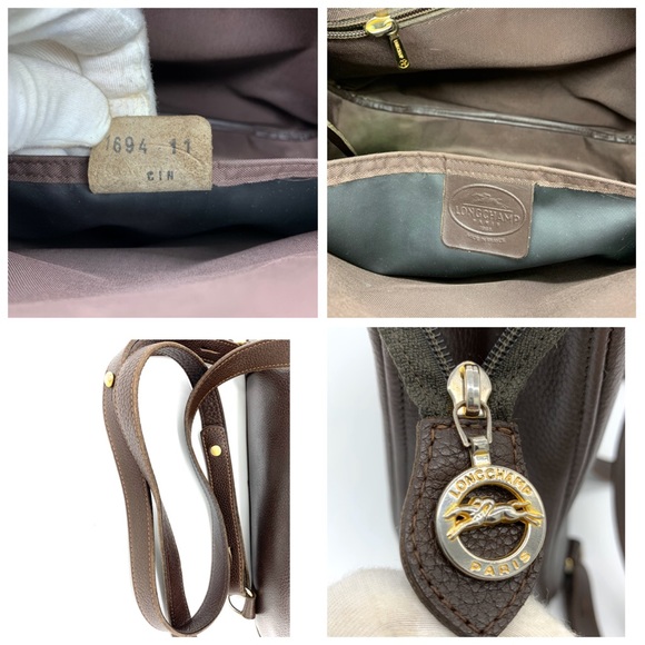 COPY - Longchamp Brown Leather Vintage Backpack - Picture 13 of 13